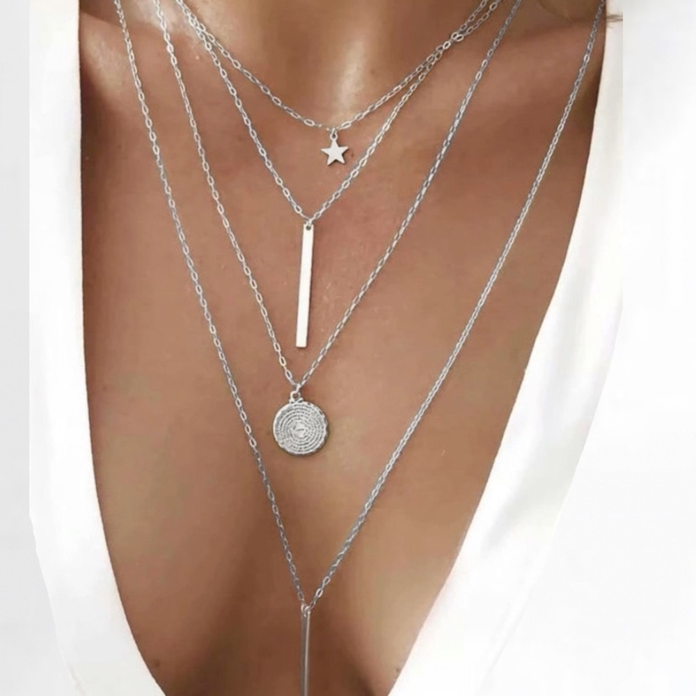 BOGO! Layering charm necklace in gold color NEW Boutique